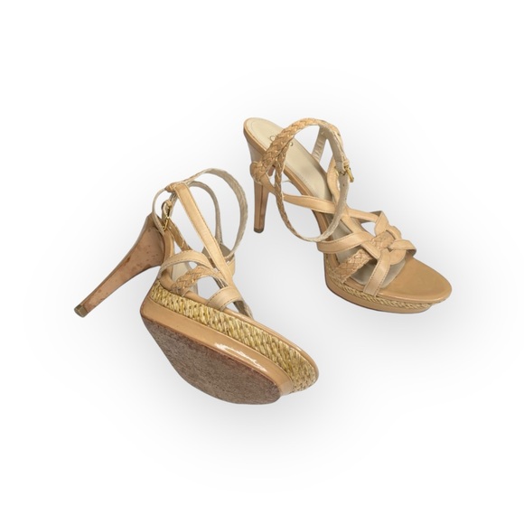 Joan & David ☼ Dakenyon Platforms Stiletto Heel Sandals ☼ Nude Patent Leather ☼ - Picture 9 of 16